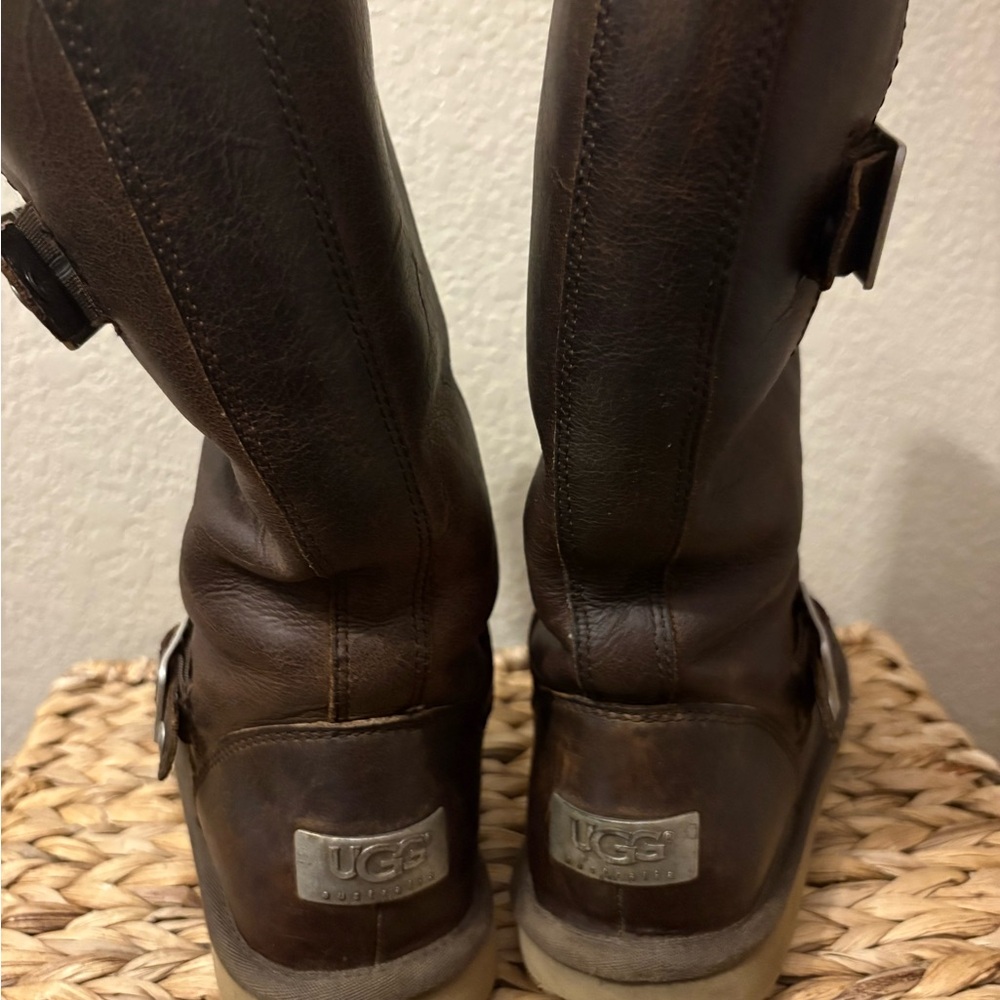 UGG Sutter Moto Buckle Leather Boots - Picture 2 of 10